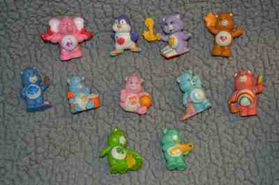 Lot of 11 Vintage Care Bears & Cousins Mini Pvc Figures Grumpy Wish Cheer Baby++