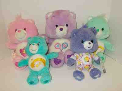 Lot of 5 Care Bears Stuffed Plush Baby Hugs Harmony Cub Share & Wish Bear