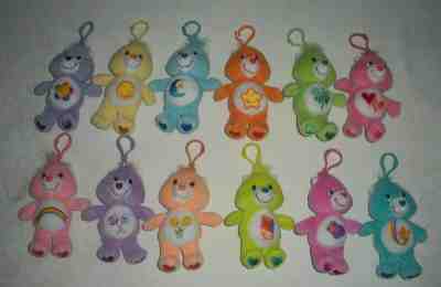 12 Care Bear Plush Key Chain, Clip-Ons  