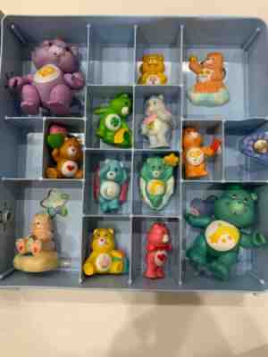 Vintage Care Bears in Kenner Carrying Case 13 Figures PVC Lot