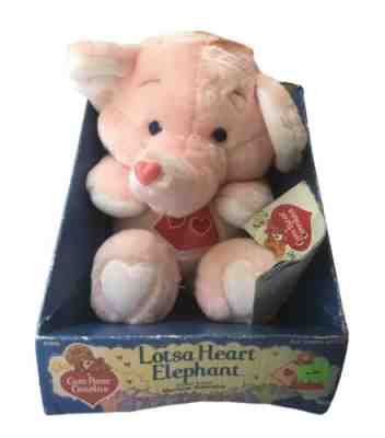 Vtg 1984 Kenner Care Bears Cousins Lotsa Heart Elephant 13“ Plush Stuffed Animal