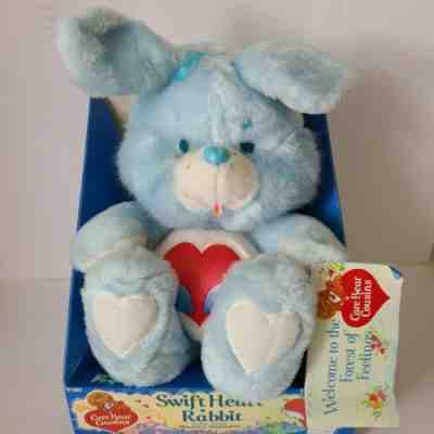 In Box Vintage 1984 Swift Heart Rabbit Care Bears Cousins Kenner Stuffed Animal