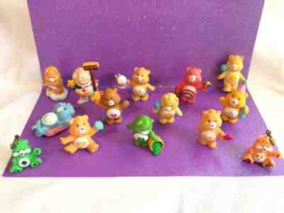 Vtg Care Bear Miniature PVC Lot Figures Cloud Keeper Cheer Birthday Rainbow 80's