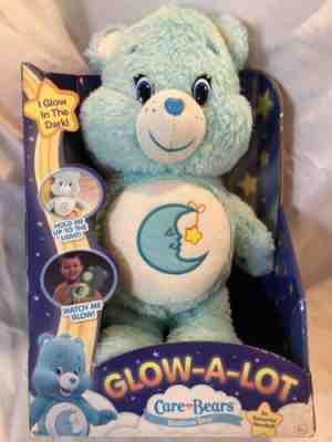 Care Bears Glow A Lot Bedtime Bear Plush Glow In Dark Collectible 