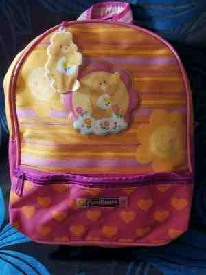 Vintage Care Bear Backpack Retired NWT Orange Pink Hearts 