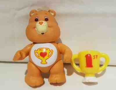 Vintage Care Bears Poseable Figure - CHAMP BEAR - With Trophy - 1983 - AGC