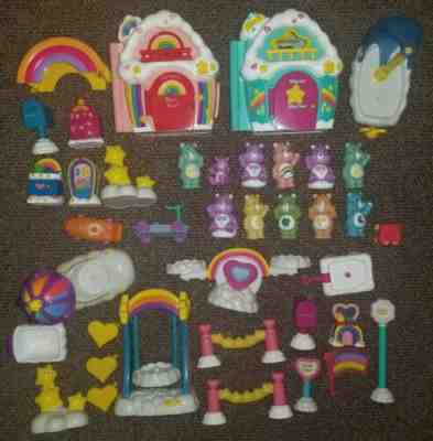 Care bears care a lot Figure Lot Plus Extras 2 Houses Vehicles Others