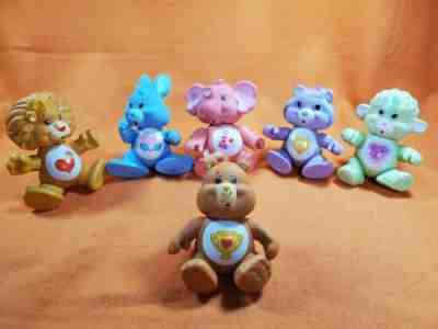 Vintage Care Bears & Cousin 6 items Poseable Figure Champ 1983 & 1985 