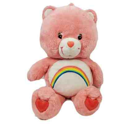 Care Bears Plush Cheer Bear Pink Jumbo Stuffed Animal 26 Inches