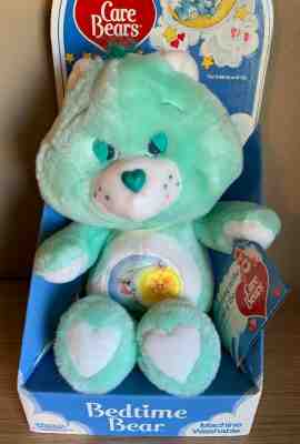 Vintage 1985 Kenner CARE BEARS 13” Bedtime Bear Stuffed Plush New Old Stock 