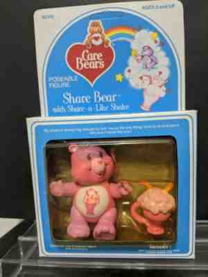 Vintage Kenner Care Bears Share Bear 1984 - Sealed carded unpunched 