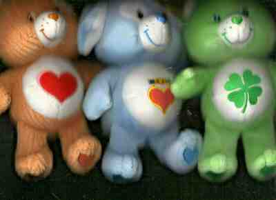 CARE BEAR BABIES BOX LOT OF SIX, 3 HAVE ORIGINAL TAGS EXC.
