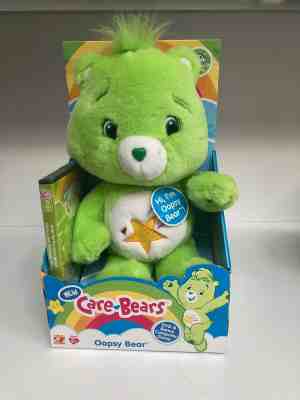 Care Bears Oopsy Bear Green Plush Teddy and DVD NEW