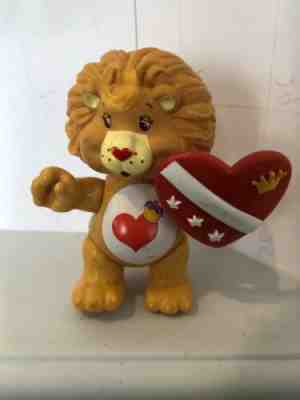 Vintage Care Bear Cousin Poseable Figure Brave Heart Lion & Shield Accessory