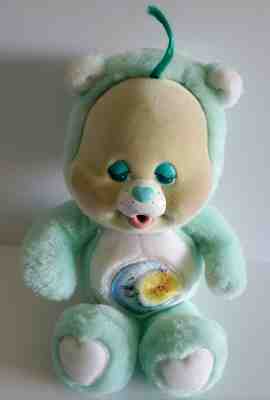 Vtg Kenner 1986 Care Bears Baby Bedtime Bear Cub Flocked Face Stuffed Animal 11