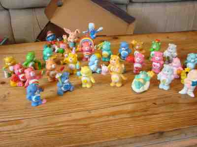 Lot of 28 Vintage Care Bears PVC Figures Toys 1983 and 1984 rare & 2 OTHER TOYS