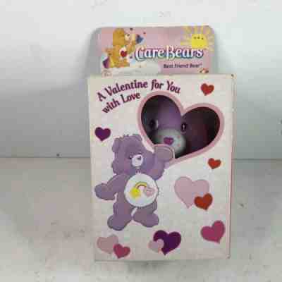Vintage New 2004 Care Bears Best Friend Bear Plush Valentine Edition