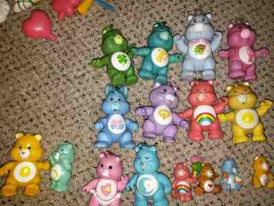 Vintage care bears figures and accessories lot 80s