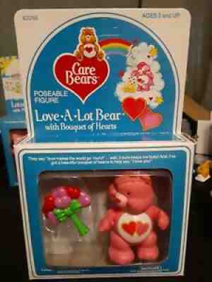 Vintage Care Bear Poseable Figure Love a Lot bear in package