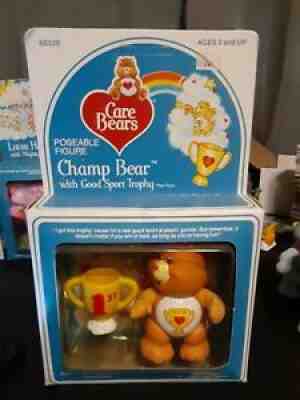Vintage Care Bear Poseable Figure Tender Champ in package