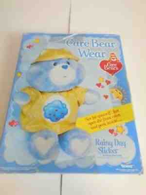 Vtg 1983 Kenner Care Bear Wear outfit Care Bear Stuffed Plush Rainy Day Slicker