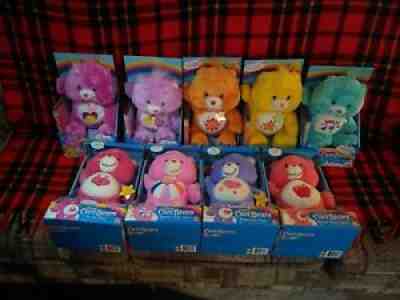 LOT 2000â??s Care Bear bears Plush Doll Collection with DVDs NEW IN BOX