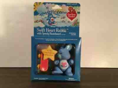 Vintage Care Bear Cousin Poseable Figure Swift Heart Rabbit & Skateboard NEW