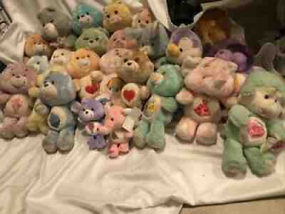 24 Vintage Care Bears Plush Stuffed Toy Lot