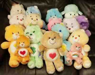 Unique Lot Of 16 Care Bears And Care Bear Cousins Plush Stuffed with rare pieces