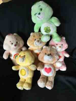 Vintage 1983 Kenner Care Bears Plush Stuffed Animal 13" Lot Of 6 Adorable