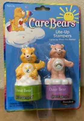 Rare Care Bears Vintage Lite Up Stampers Set New Rose Art Friend Cheer 2003 toys