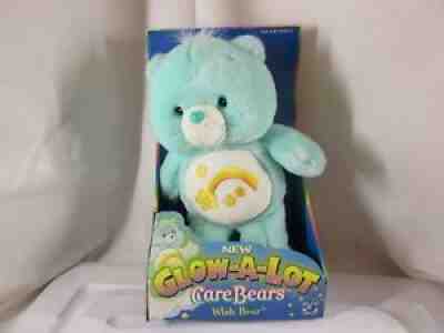 2004 CARE BEARS Wish Bear GLOW-A-LOT glow plush stuffed shooting star NOS