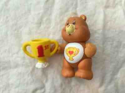 Vintage Champ Care Bear with Trophy PVC Poseable 1980's