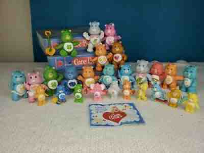 26 Care Bears Lot Assorted Small and Big Bears w/ 3 Cases