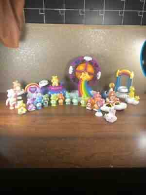 HUGE Plastic PVC Care Bear Lot With Accessories