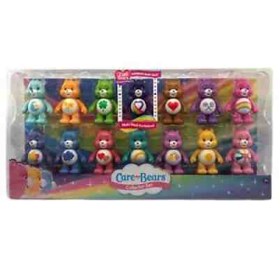 Care Bears Collector Set Of 14 Figures- Just Play- Exclusive Rainbow Heart Bear