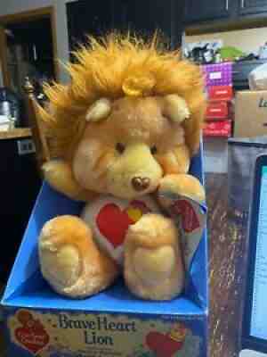 Rare w/Box Vintage Braveheart Lion Care Bear Cousins 1984 Plush Kenner NIB
