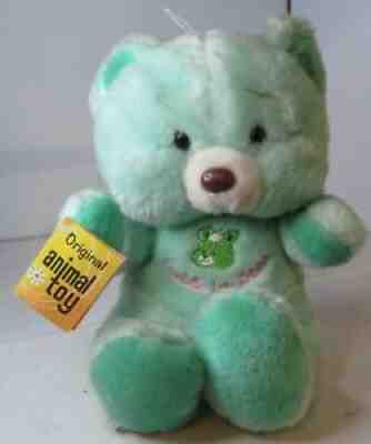 Vintage 1984 Bootleg Knockoff Carebear Care Bear JRL Toys Cuddle Up Friend Green