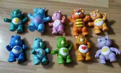 10 Vintage 1980s Kenner Care Bears Poseable Figures Movable Grams Heart, B-Day