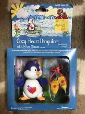 Vintage 1985 Care Bears Cousins Cozy Heart Penguin Figure Kenner In Box