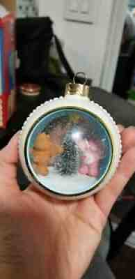 Rare vintage 1984 Care Bear christmas ornament globe AGC