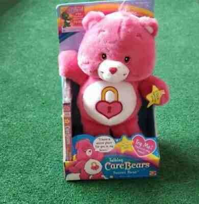 Care Bears Secret Bear Talking Kenner Stuffed Pink Plush DVD Included