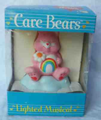 Vintage Care Bears Lighted Musical Happy Days Cheer Bear No.53214 in Box