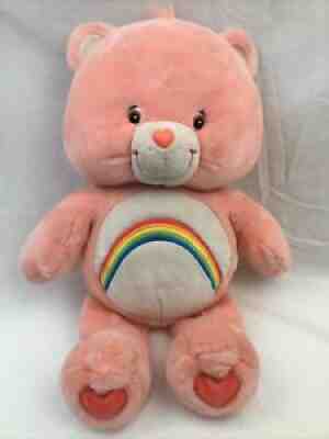CARE BEARS Cheer Bear Plush Rainbow 2002 Jumbo 27