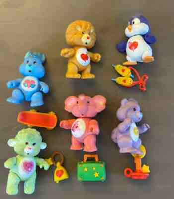 Vintage Kenner 1985 Care Bears Cousins Lot NEARLY COMPLETE SET Action Figure Toy