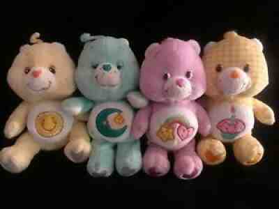 Care Bears Plush Stuffed Lot Bedtime Funshine Birthday Rainbow Heart/Best Friend