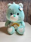 Vintage 2002 Wish Care Bear Plush Pastel Green Carlton Cards Jumbo 25”