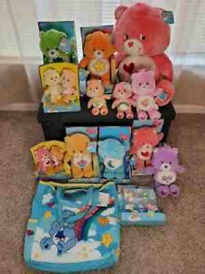LOT 2000â??s Care Bear Bears Plush Doll Collection with DVDs NEW IN BOX.Â 