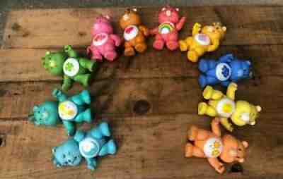 Vintage1983 Care Bears Collectible LOT 3â? Tall Plastic PVC Figures 10 w. 4 boxes