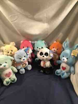 Lot Of 8 Plush 8 Inch Care Bears & Cousins